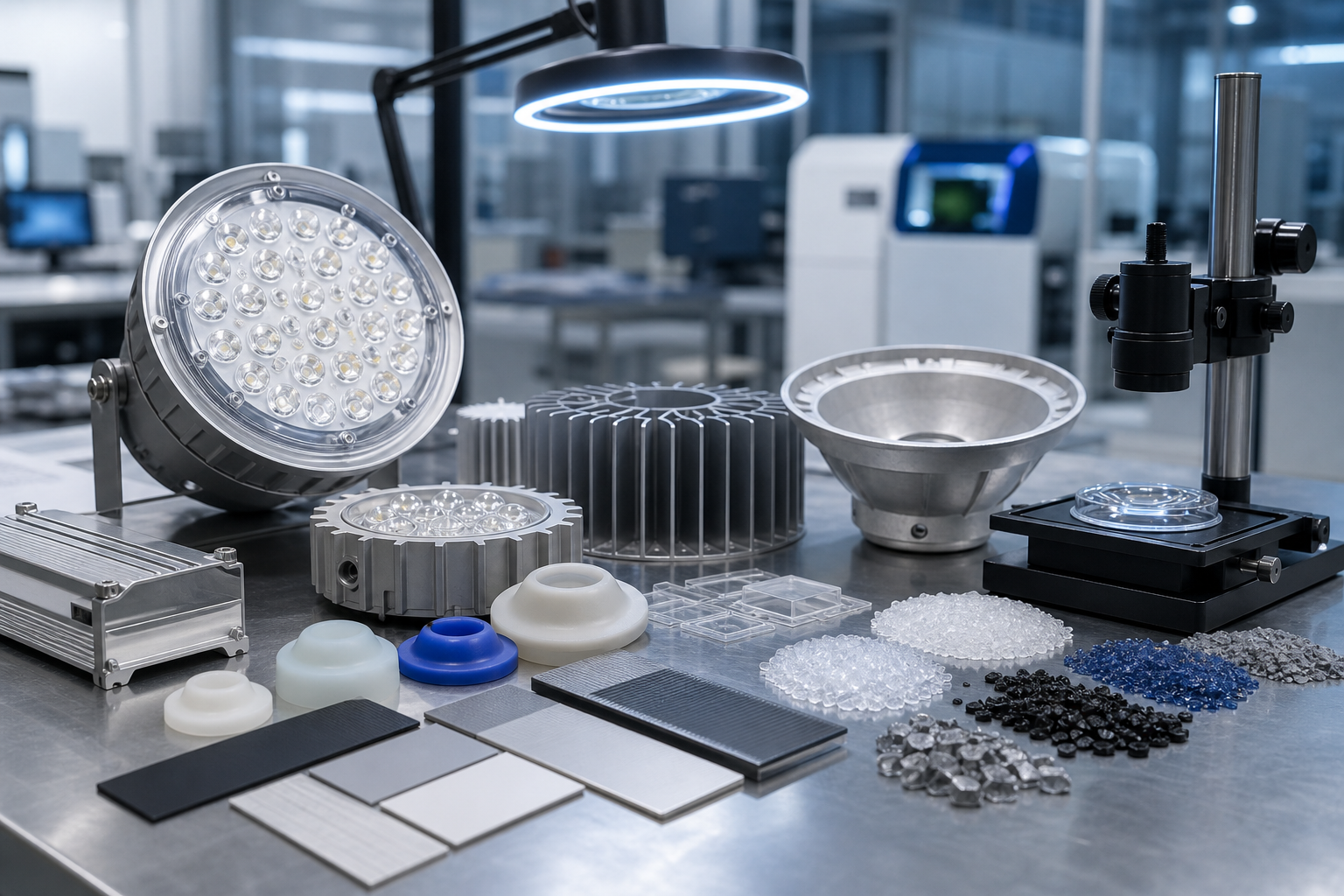 Advanced luminaire materials and engineered components